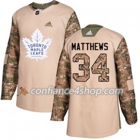 Adidas Maillot de Hockey Toronto Maple Leafs Auston Matthews 34 2017-2018 Camo Veterans Day Practice Authentic - Homme